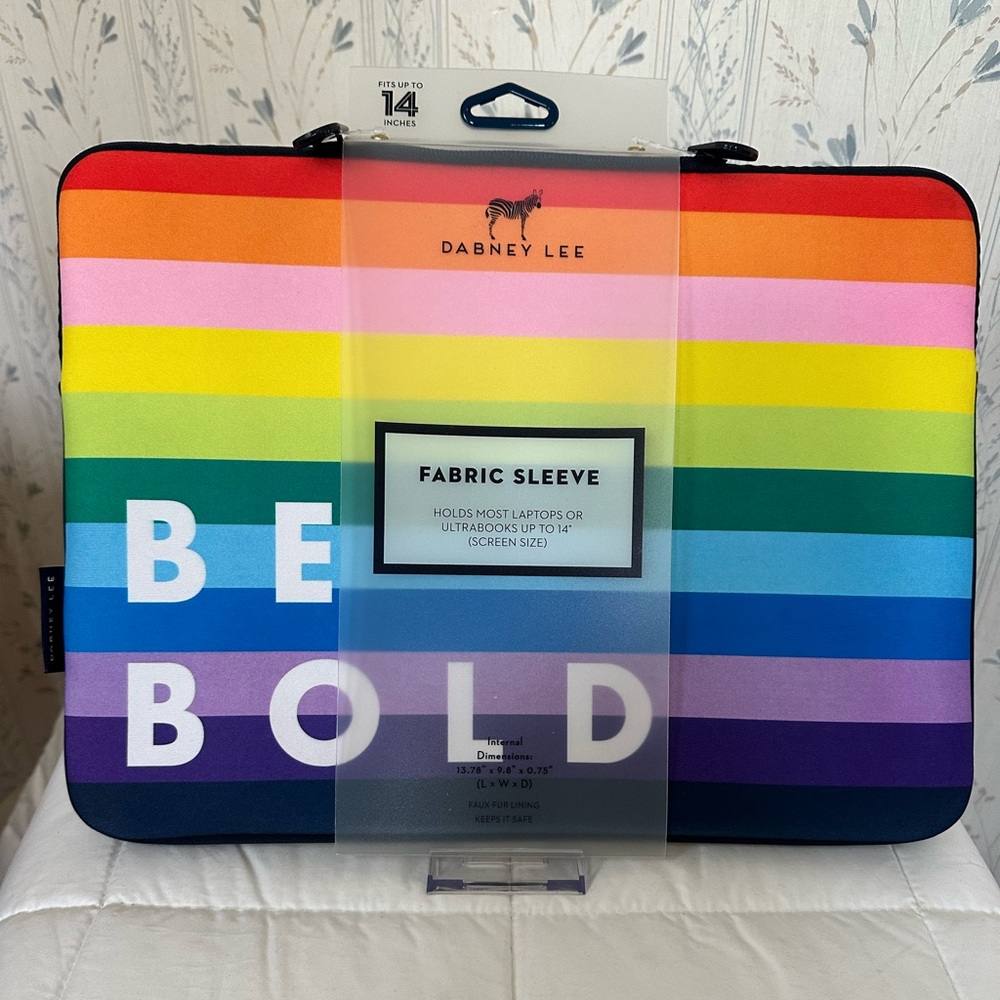 Dabney Lee Rainbow Neoprene Fabric Laptop Sleeve
